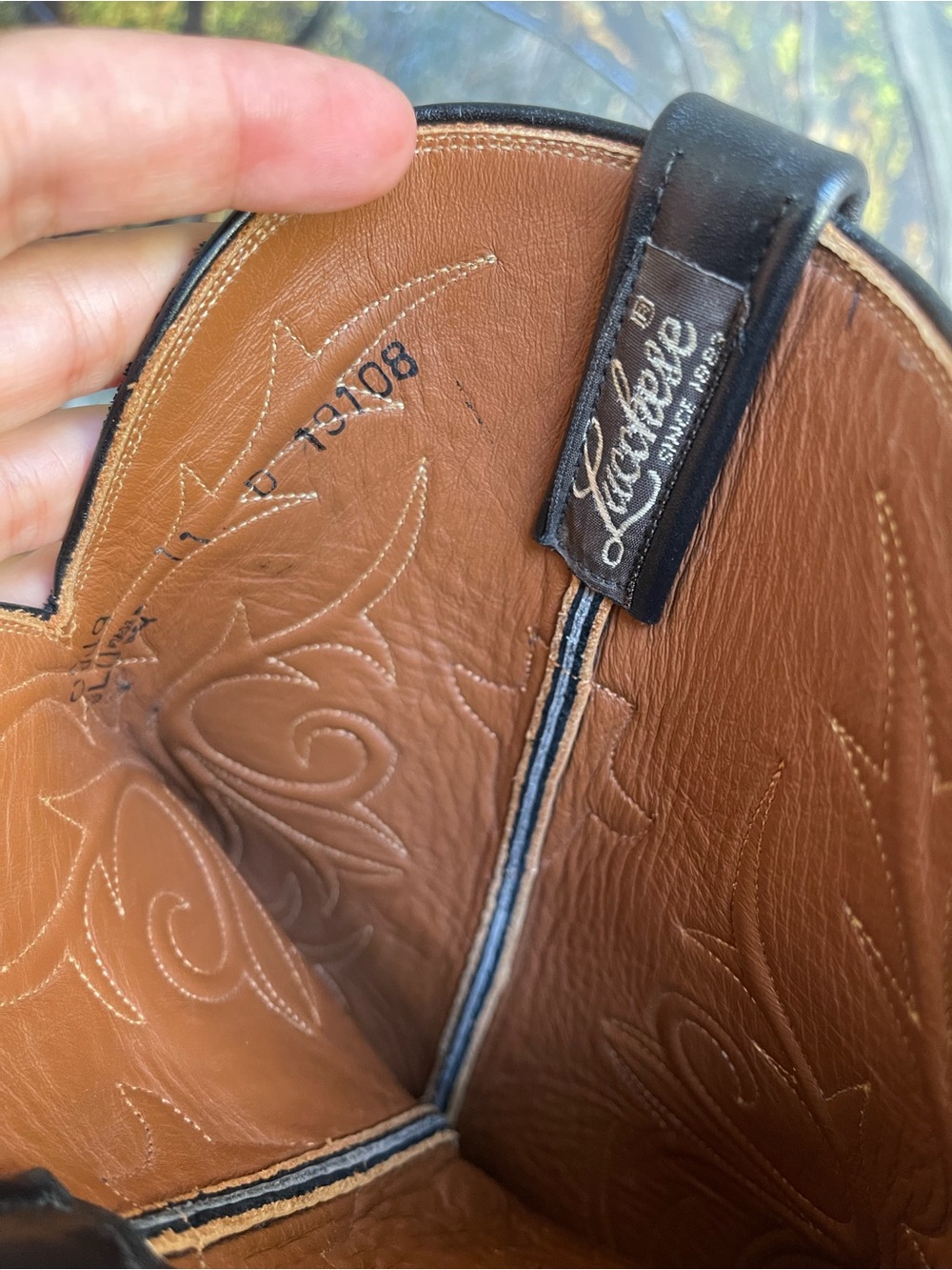 Lucchese boots exclusive for thieves market Leather Cowboy Boots 11 - Picture 7 of 13